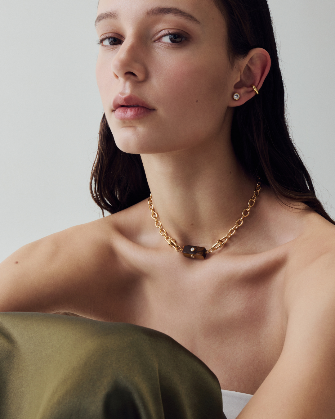 Tiger’s Eye Cable Girl Necklace