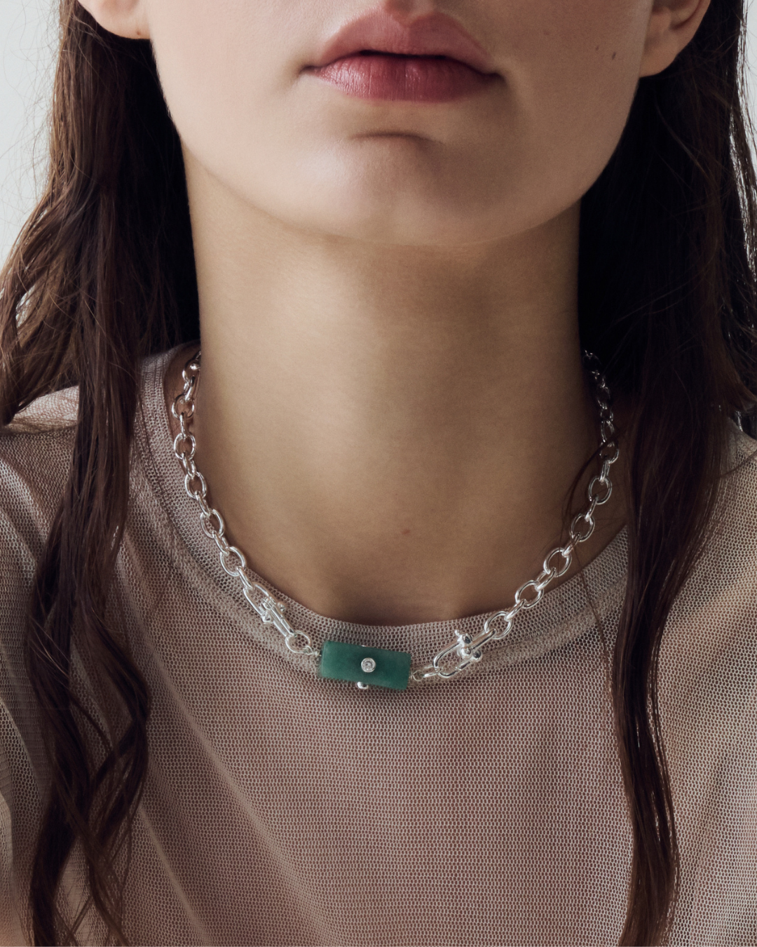 Green Aventurine Cable Girl Necklace