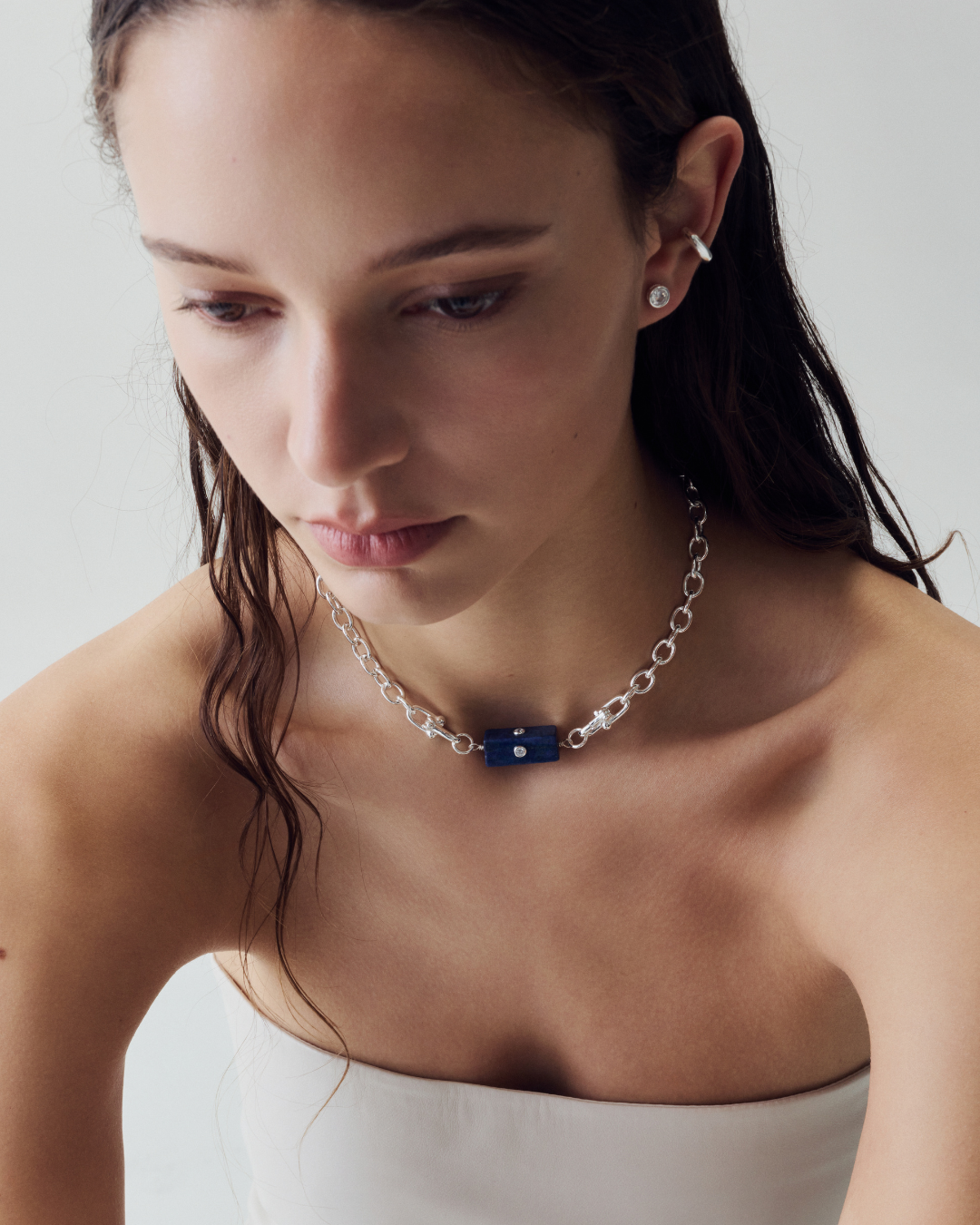 Cable Girl Necklace - Silver