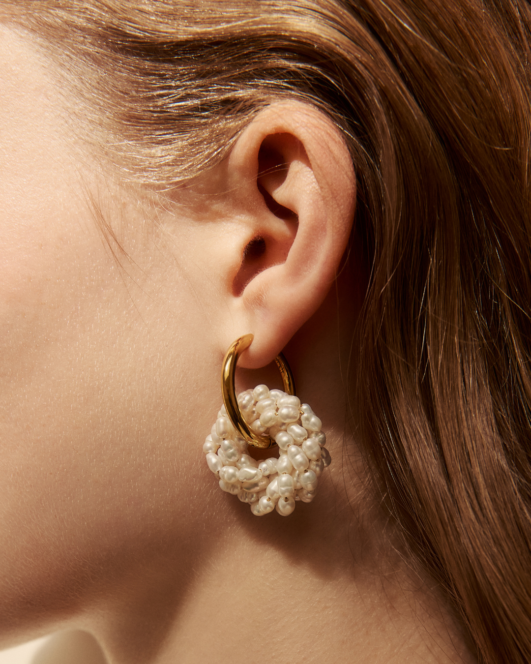Power Pearl Earrings - Gold
