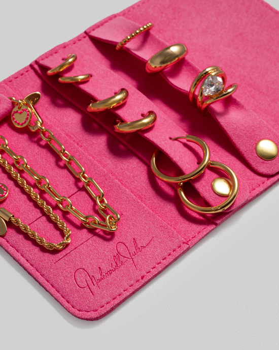 Suede Travel Jewelry Pouch