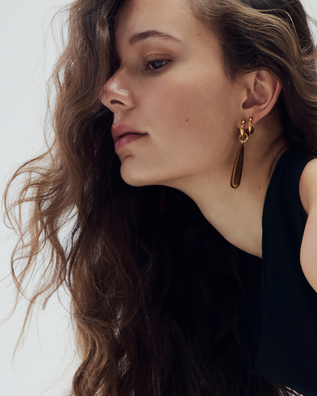 Tiger's Eye Teardrop Earrings