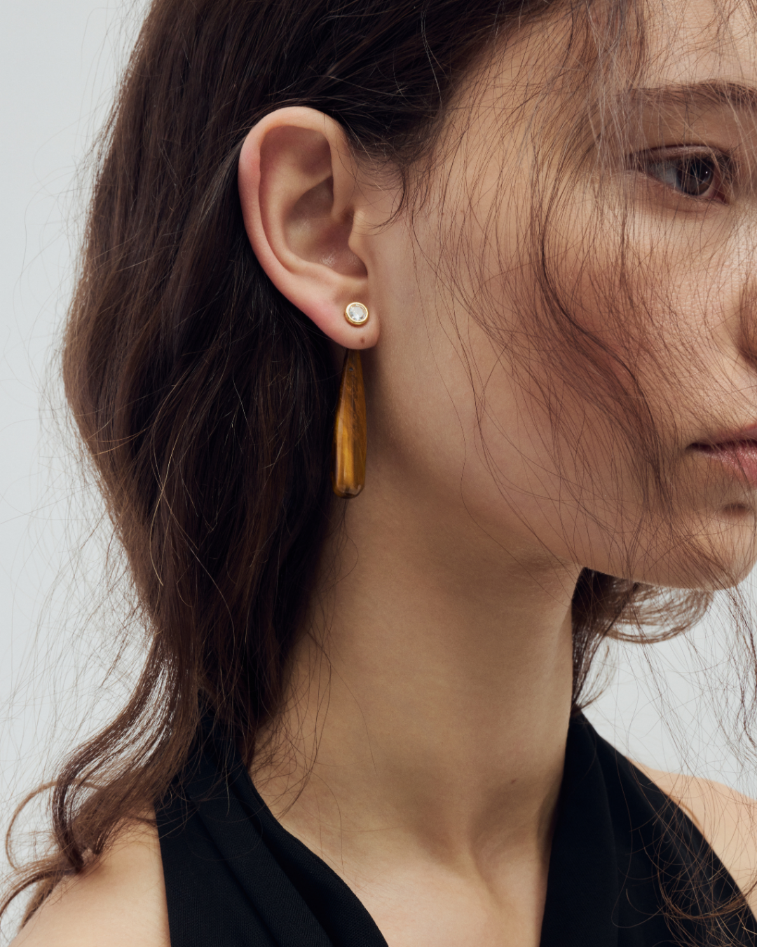 Bezel Studs - Gold