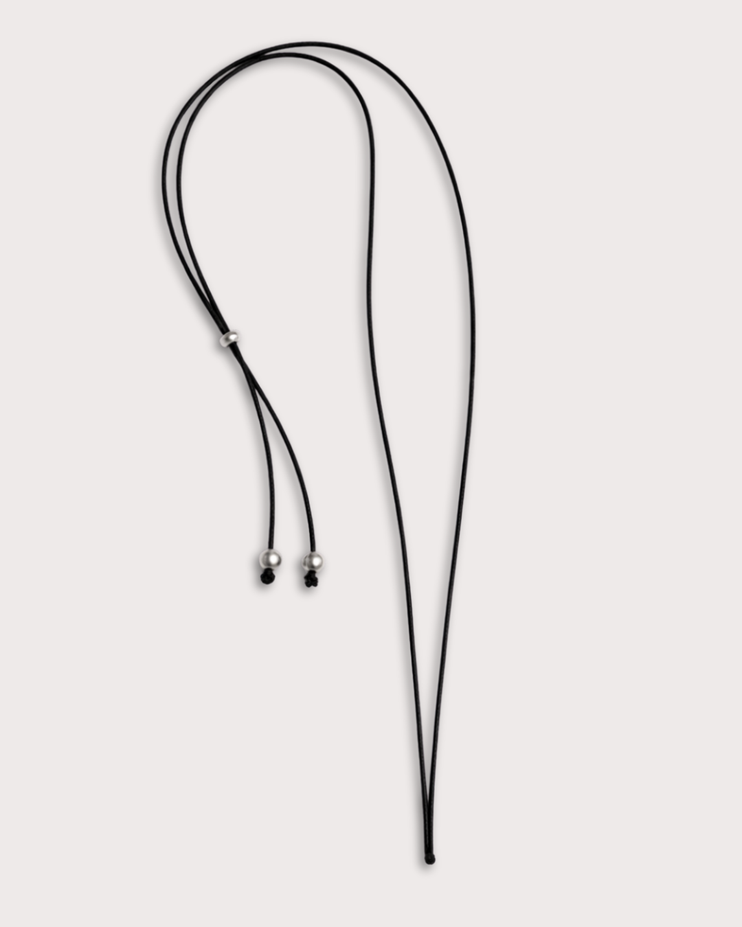 Black Leather Cord Necklace