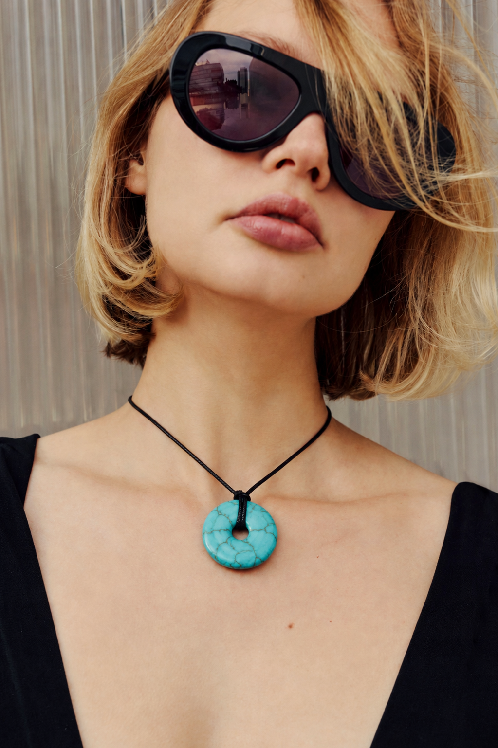 Turquoise Cord Necklace