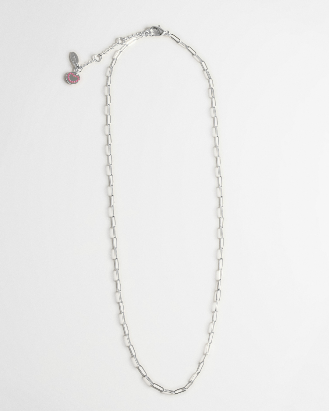 Paperclip Link Necklace - Silver