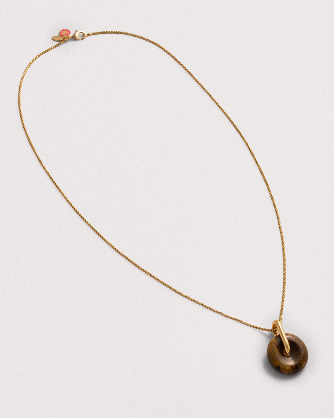 Tiger's Eye Box Chain Necklace