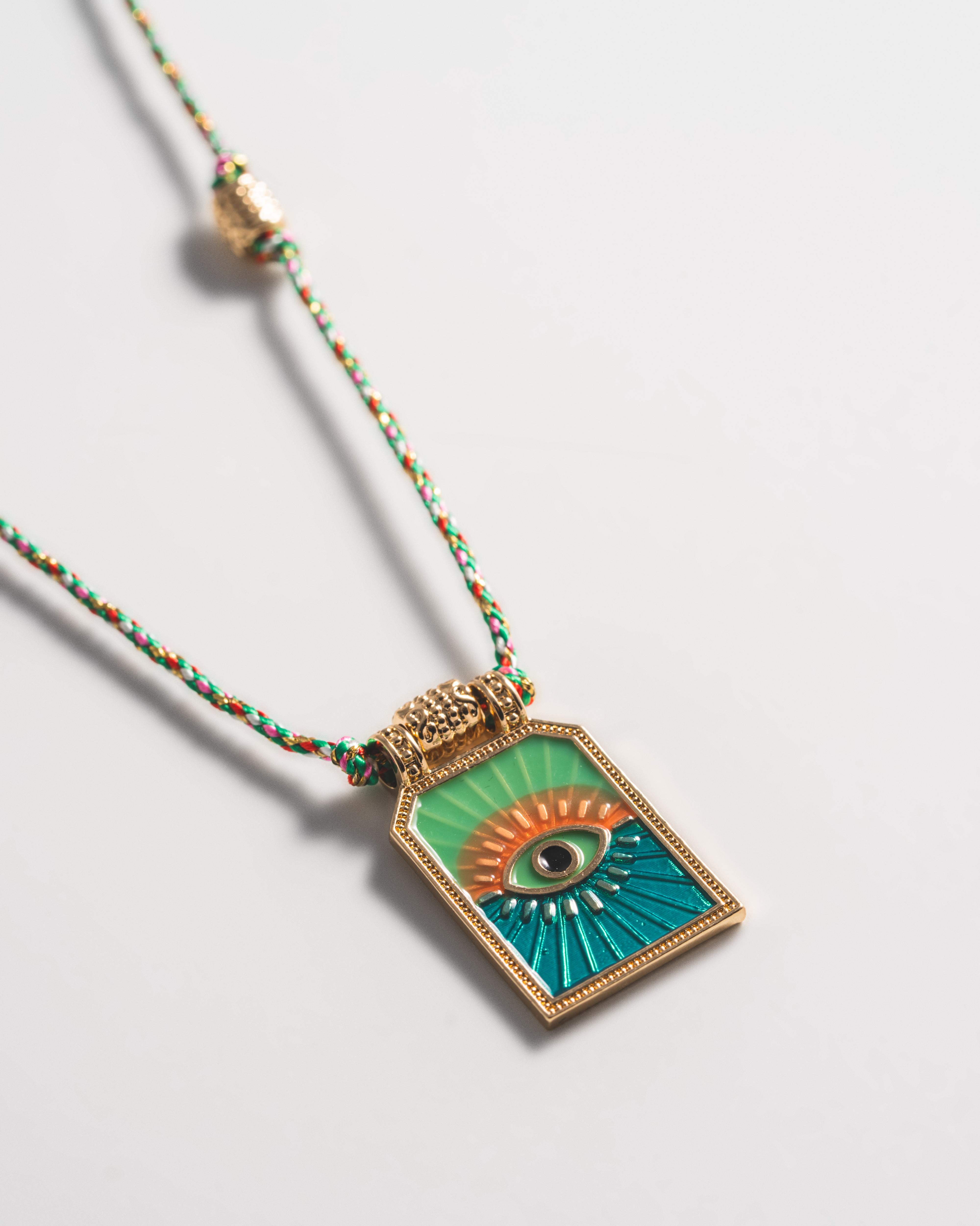 Eye of the Sun Necklace - Green