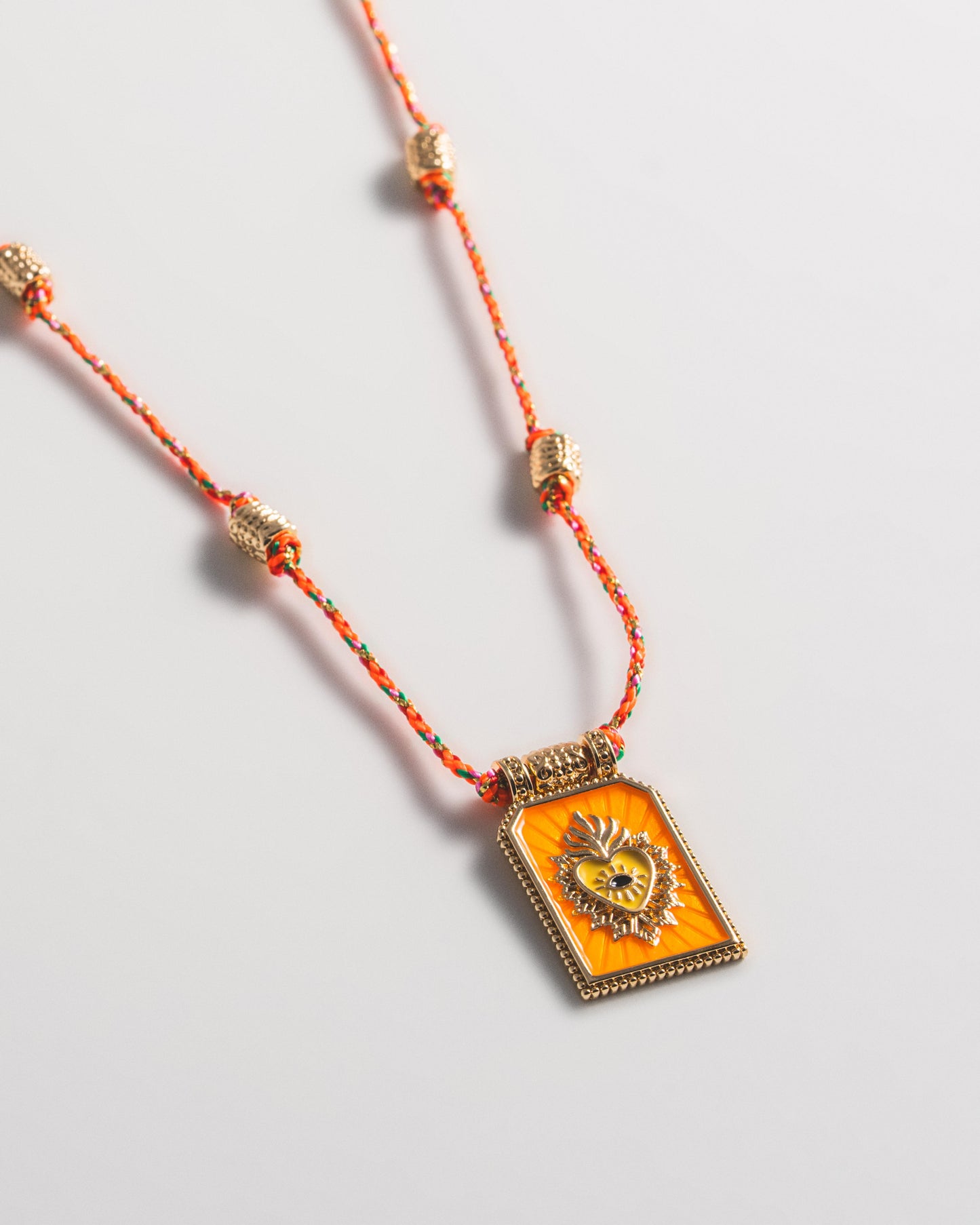 Eye of the Sun Necklace - Orange