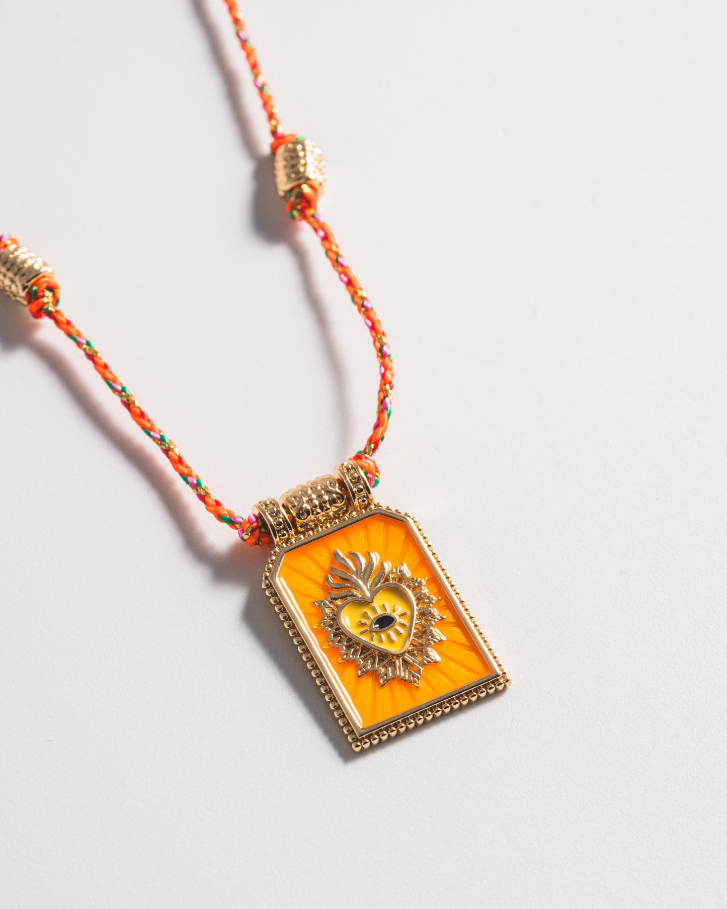 Eye of the Sun Necklace - Orange