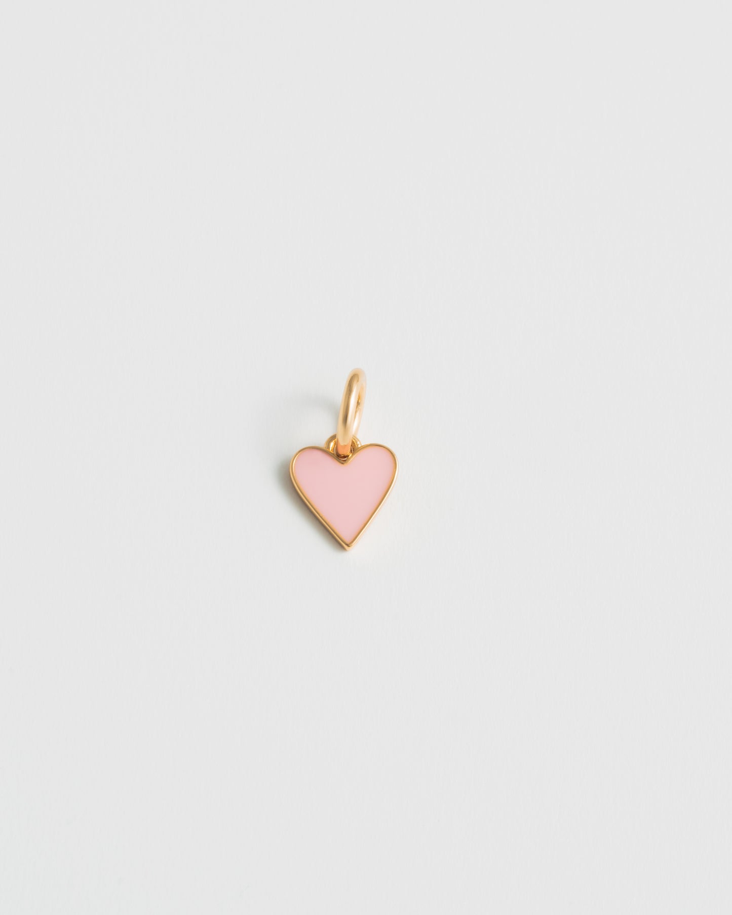 Pink Heart Charm - Gold