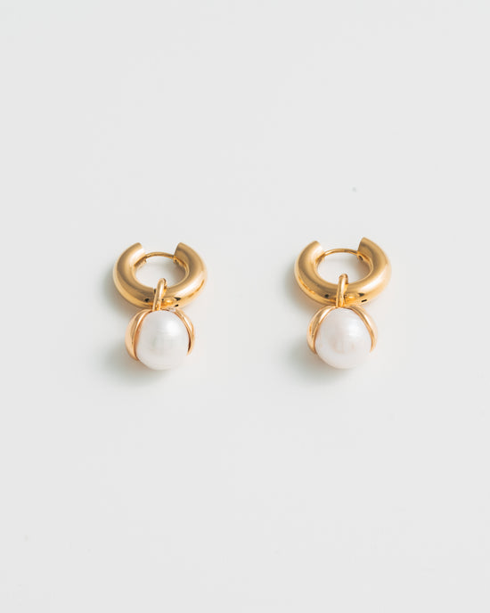 Snow Drop Earrings - Gold