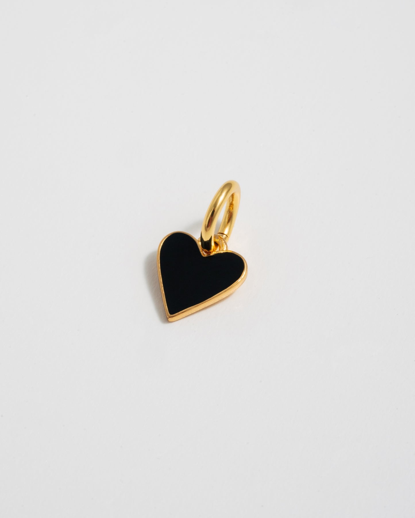 Black Heart Charm - Gold
