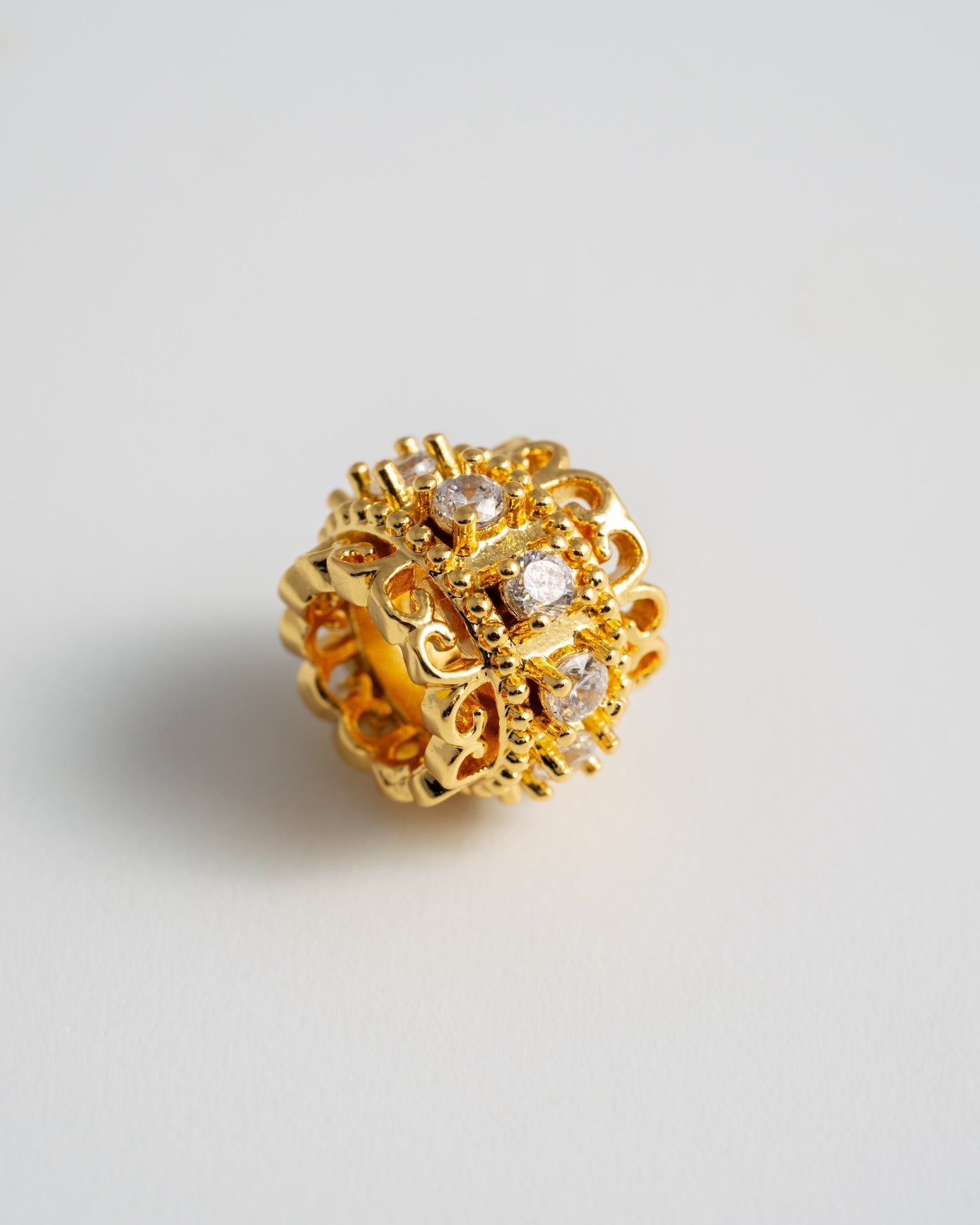 Pavé Bead Charm Set - Gold