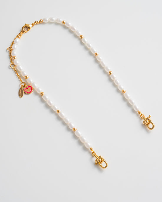 Load image into Gallery viewer, Cable Pearl Necklace - Gold
