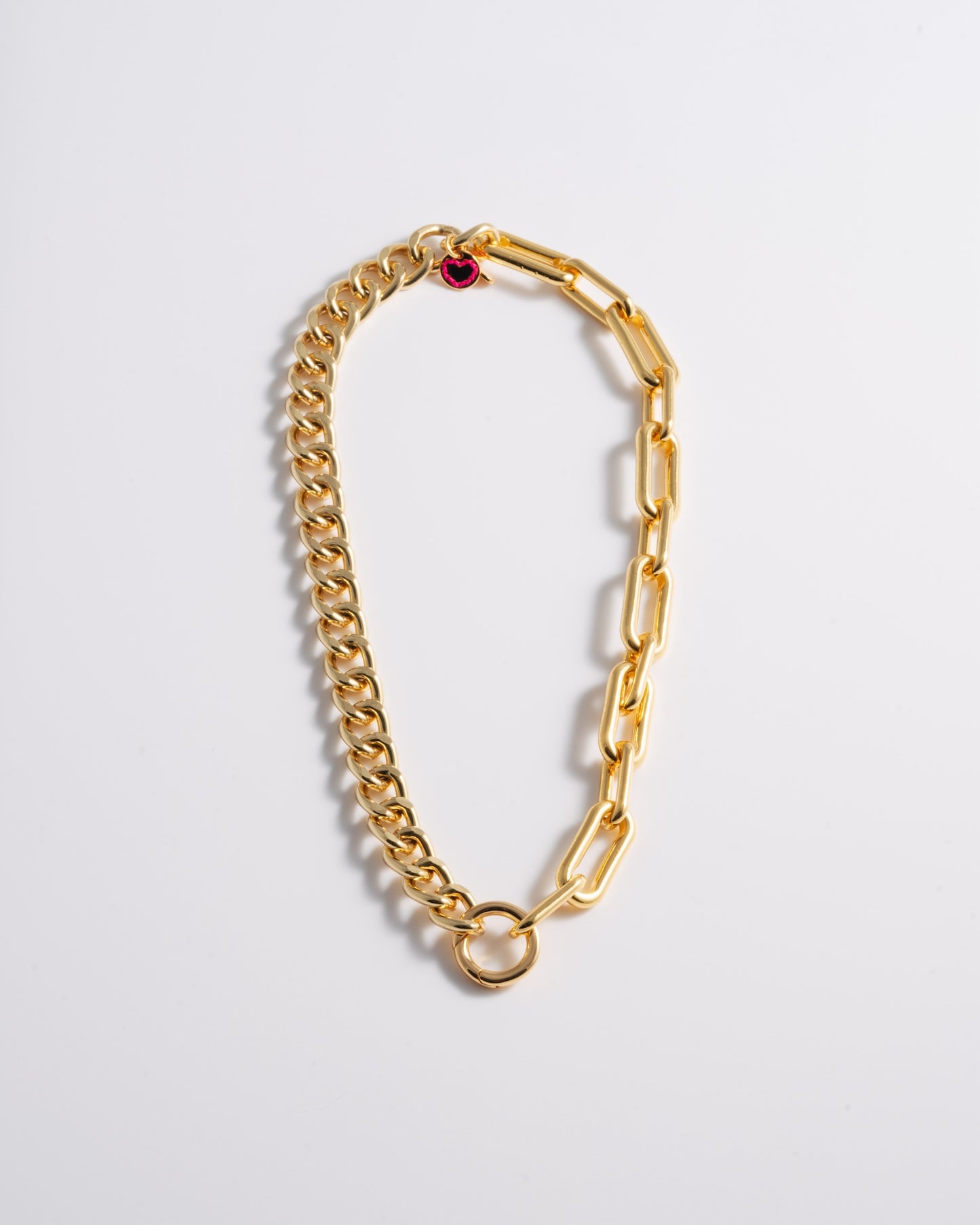 Gold half & half Necklace - Long