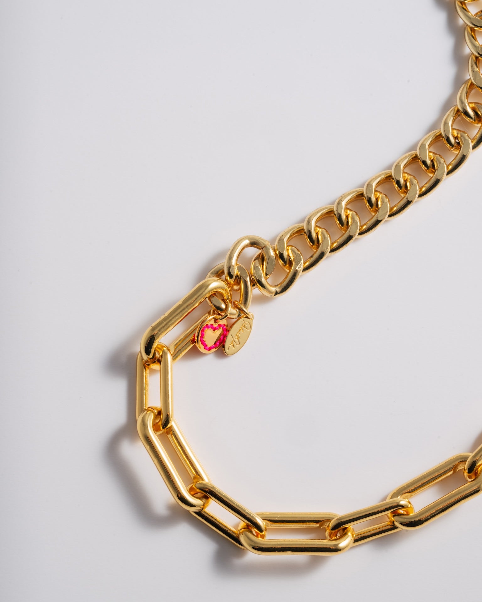 Collier moitié-moitié or - Long