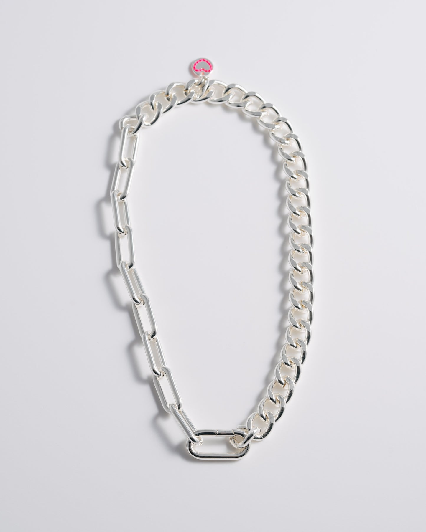 Silver Half & Half Necklace - Short