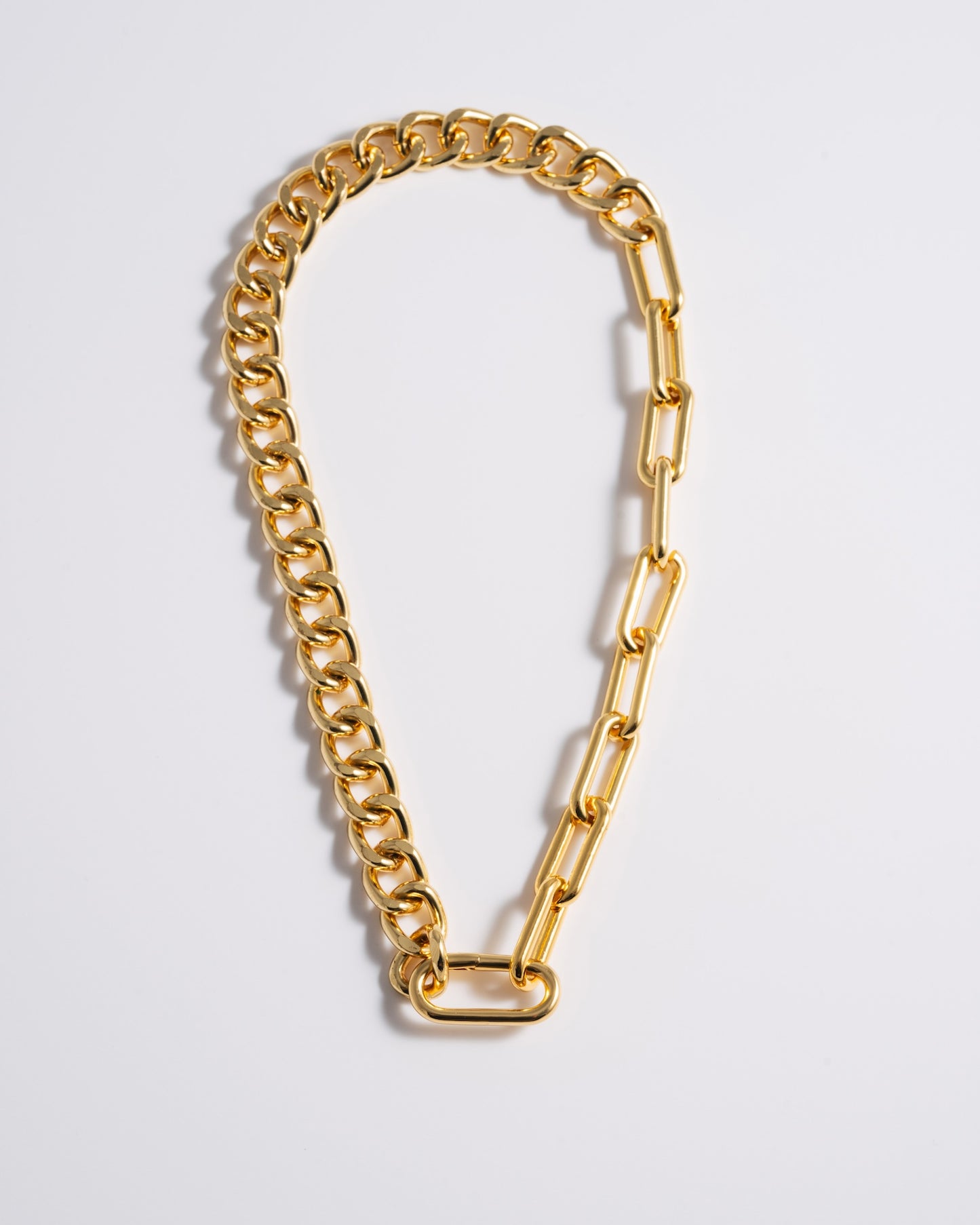 Gold Half & half necklace - Short
