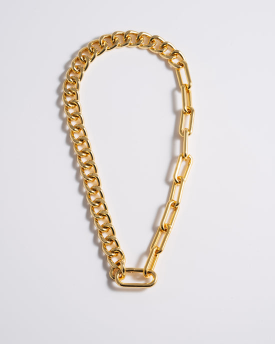 Gold Half & half necklace - Short