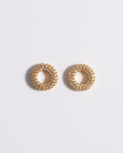 Mini Pave Doughnut Charms - Gold