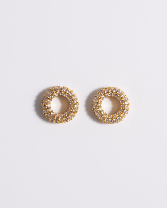 Mini Pave Doughnut Charms - Gold
