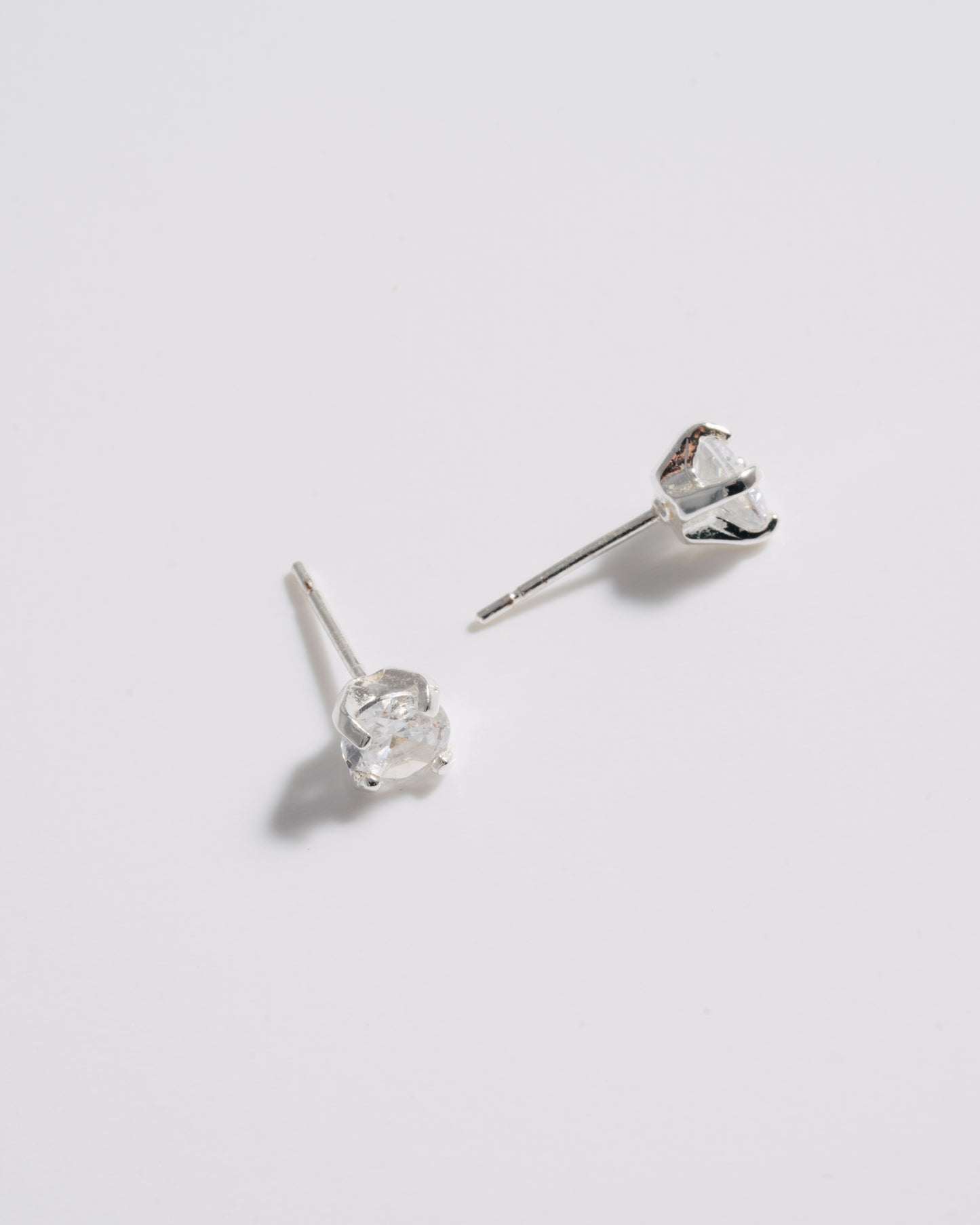 Solitaire Studs - Silver