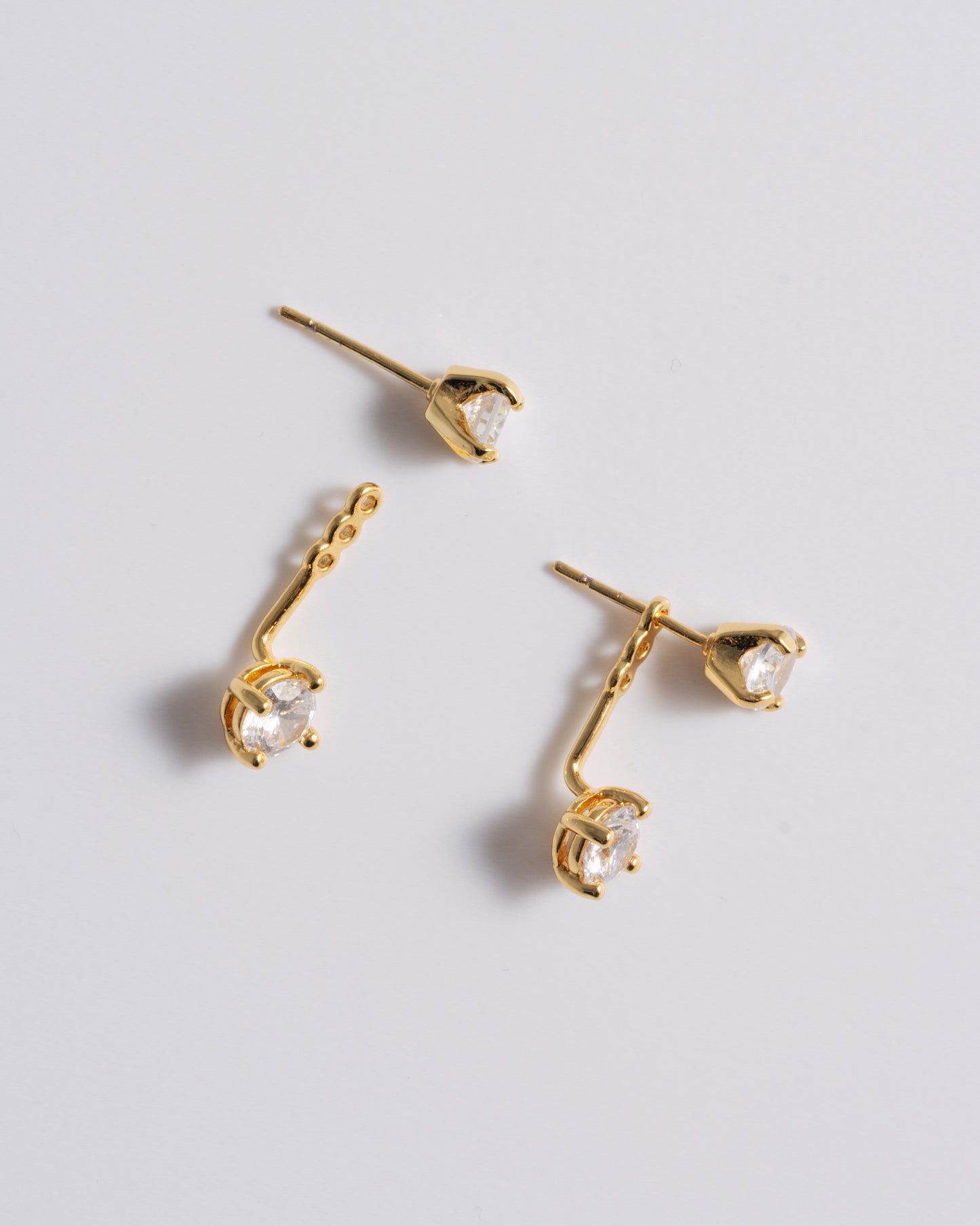 Mini Solitaire Ear Jacket - Gold