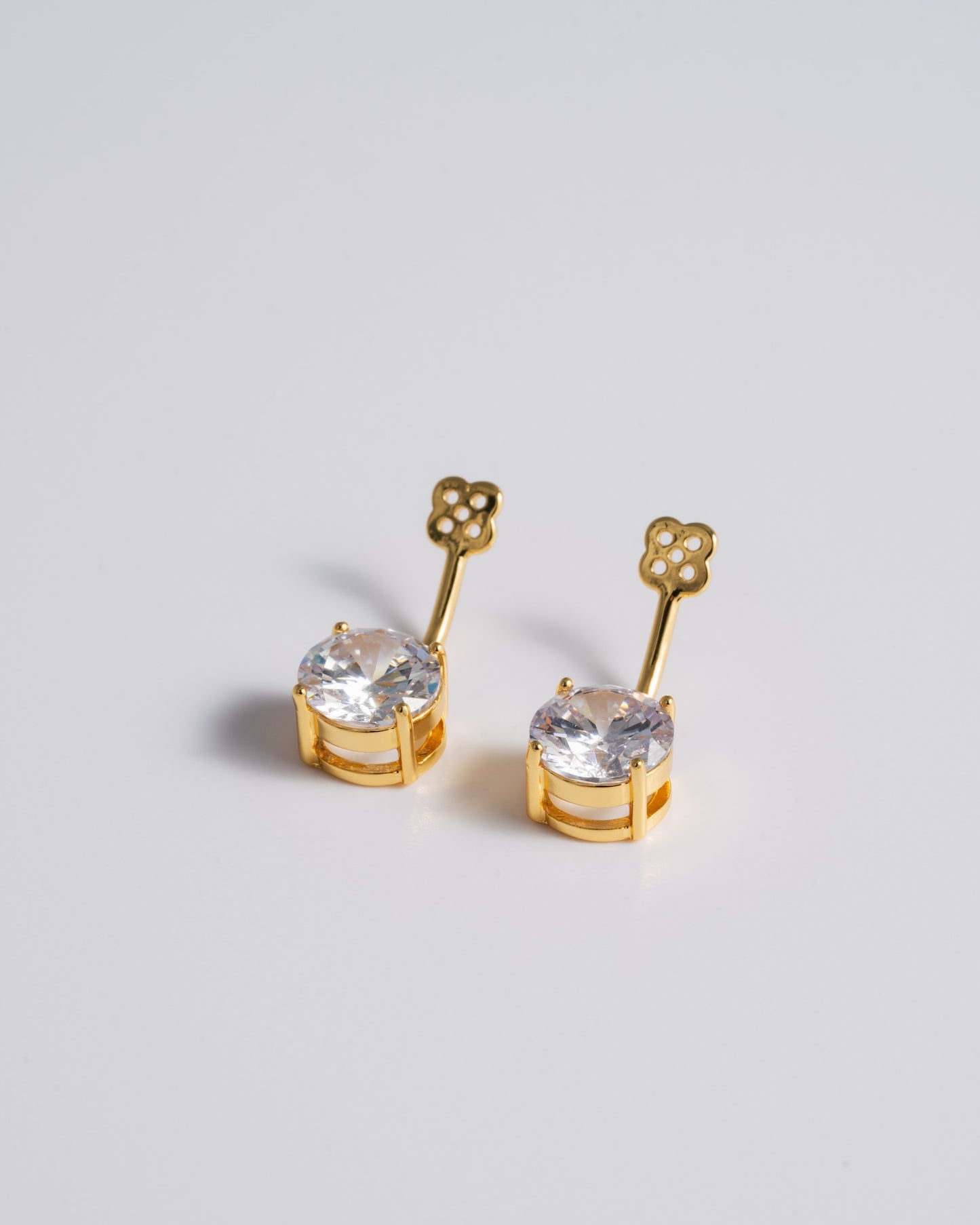 Solitaire Ear Jacket - Gold