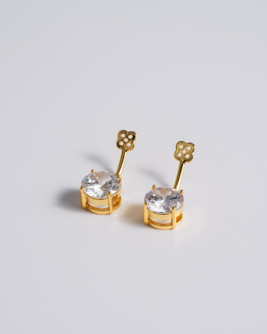 Solitaire Ear Jacket - Gold