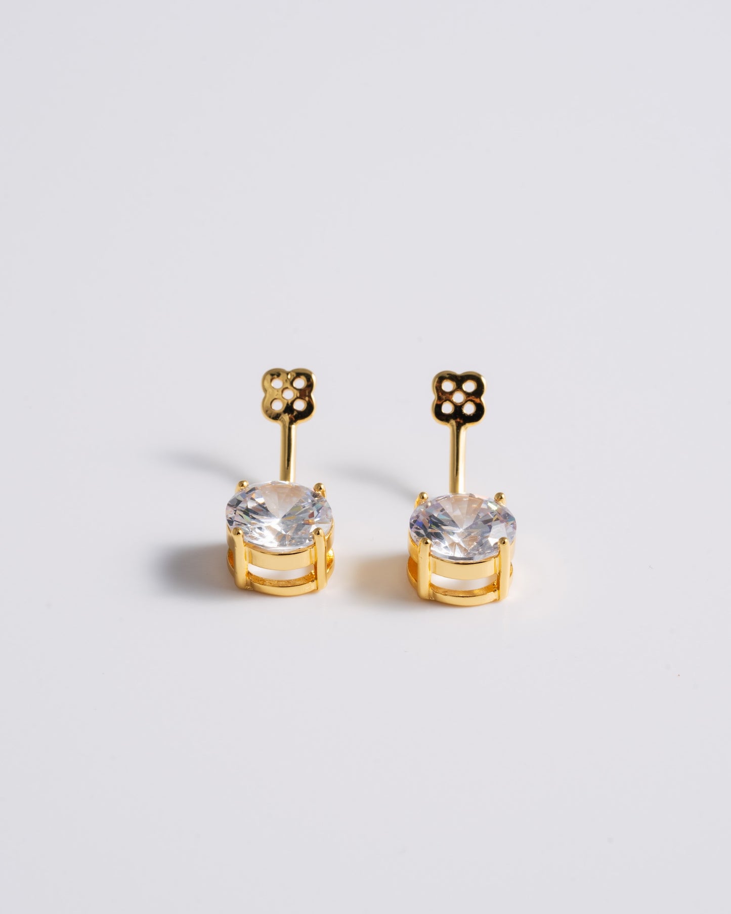 Solitaire Ear Jacket - Gold