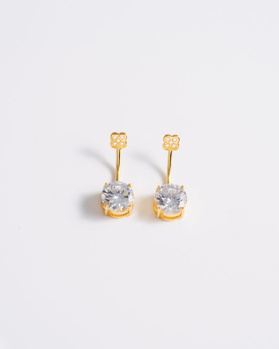 Solitaire Ear Jacket - Gold
