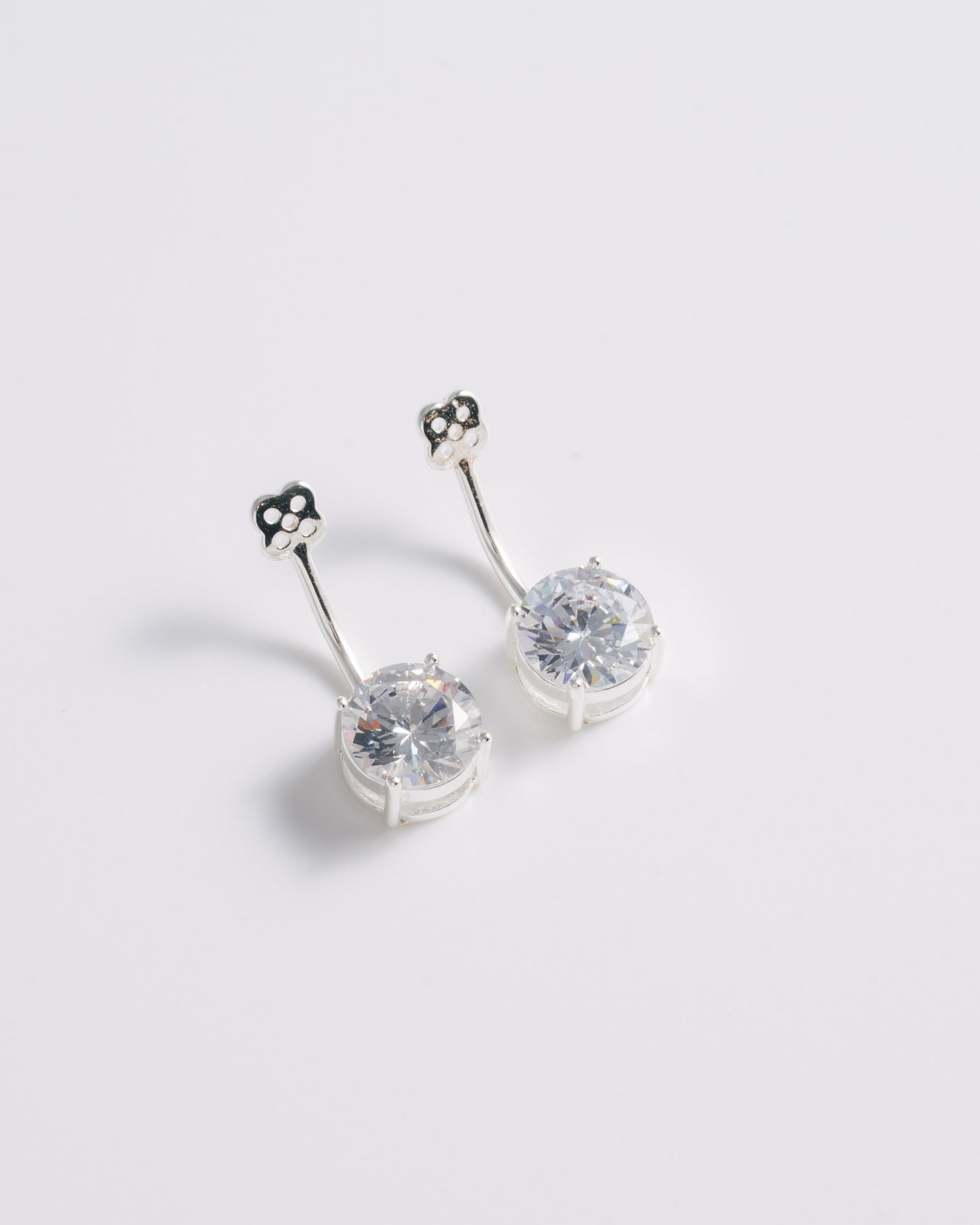 Solitaire Ear Jacket - Silver
