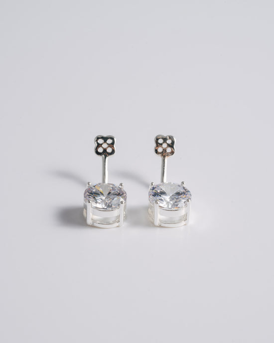 Solitaire Ear Jacket - Silver