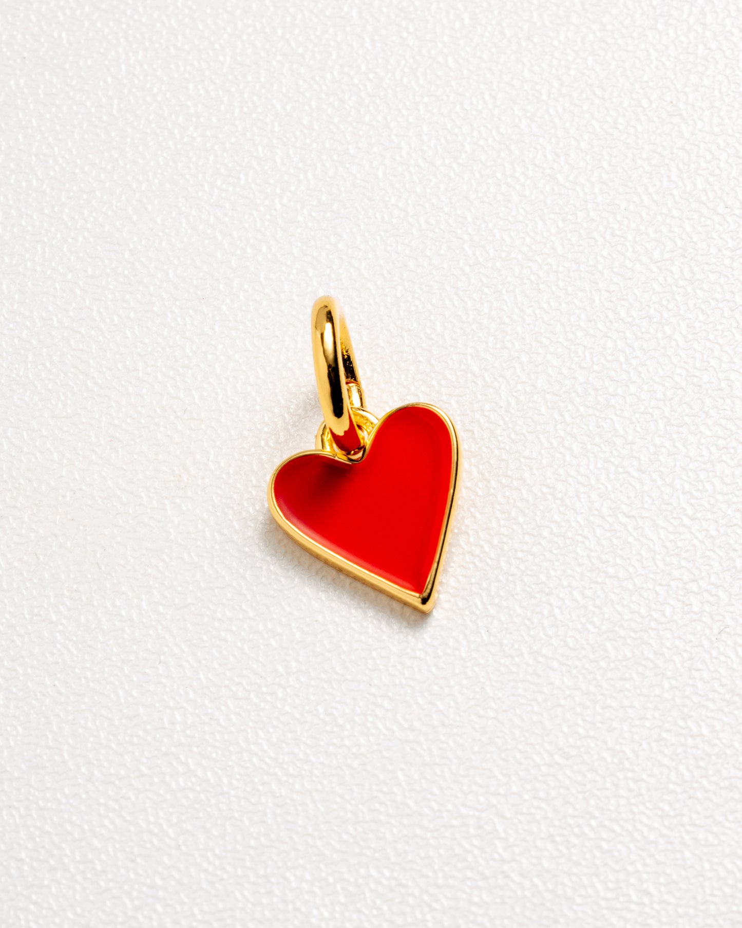 Red Heart Charm - Gold