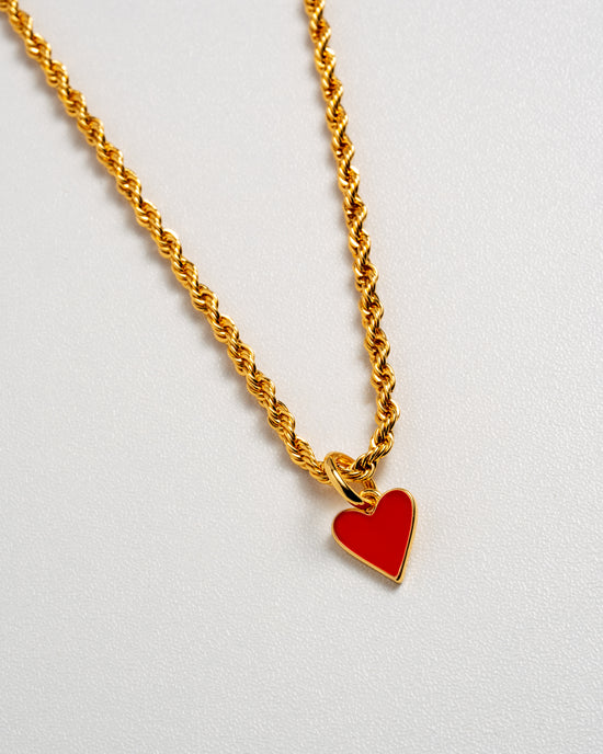 Red Heart Charm - Gold