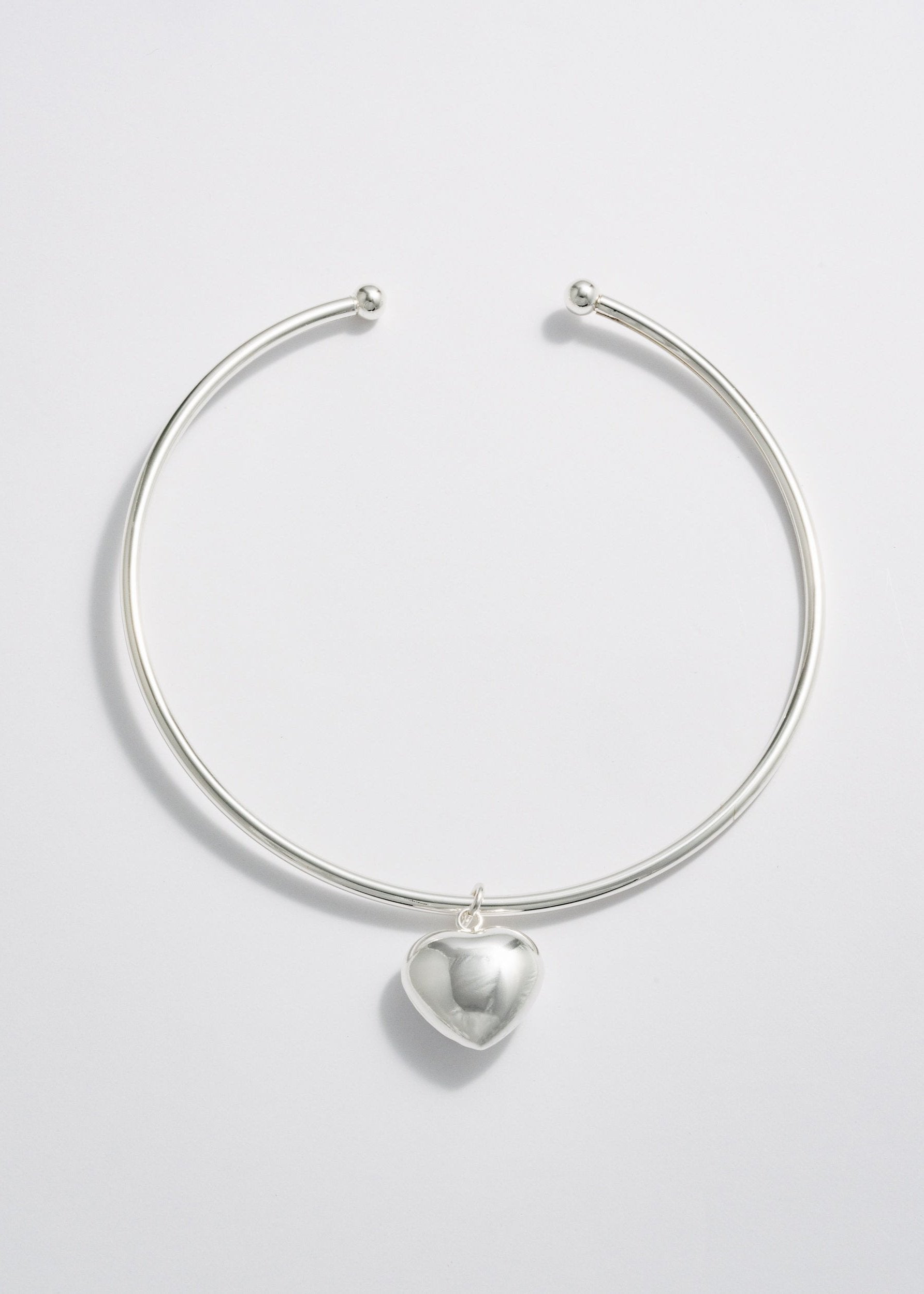 Breloque coeur à bulles - argent