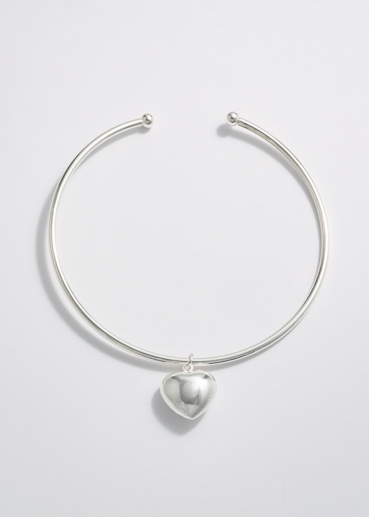 Breloque coeur à bulles - argent