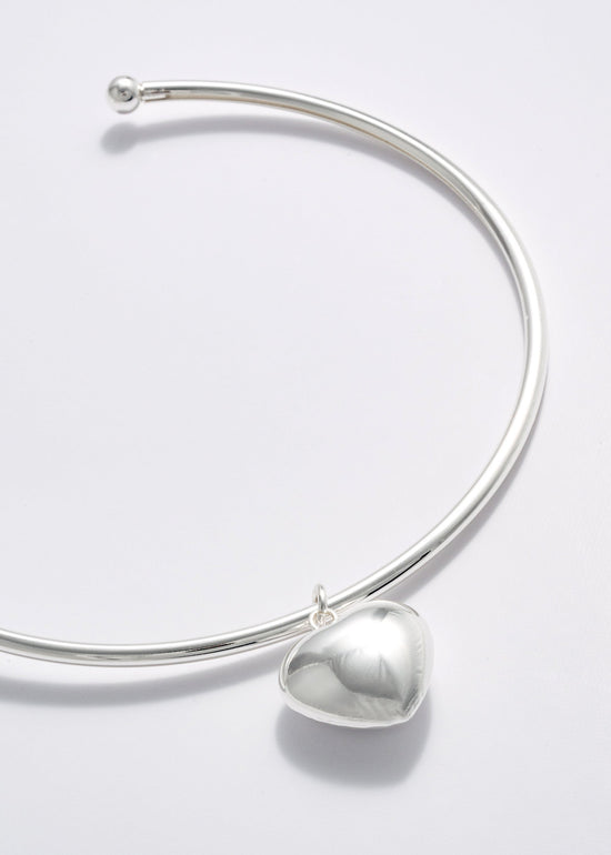 Charger l&amp;#39;image dans la galerie, Breloque coeur à bulles - argent
