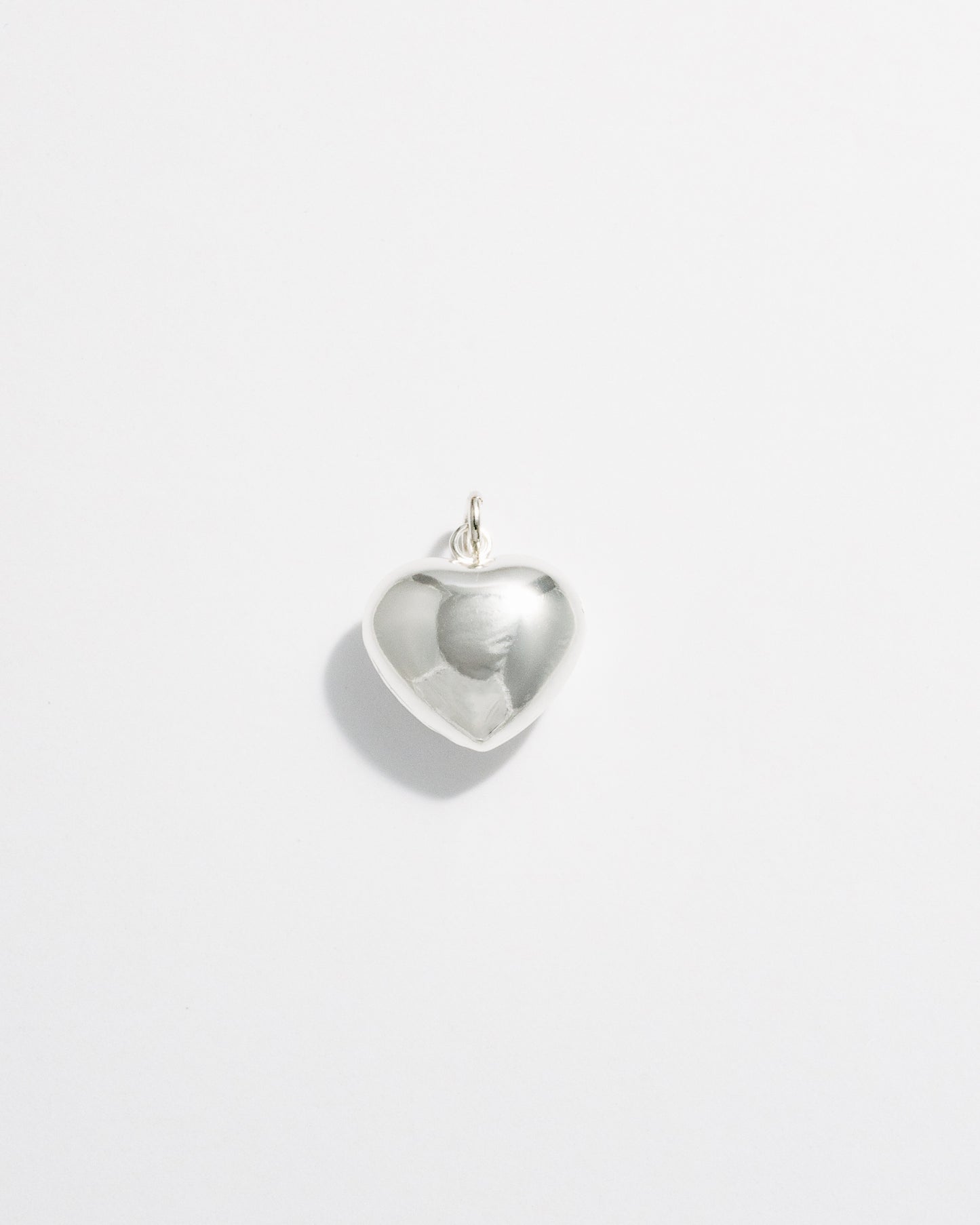 Bubble Heart Charm - Silver