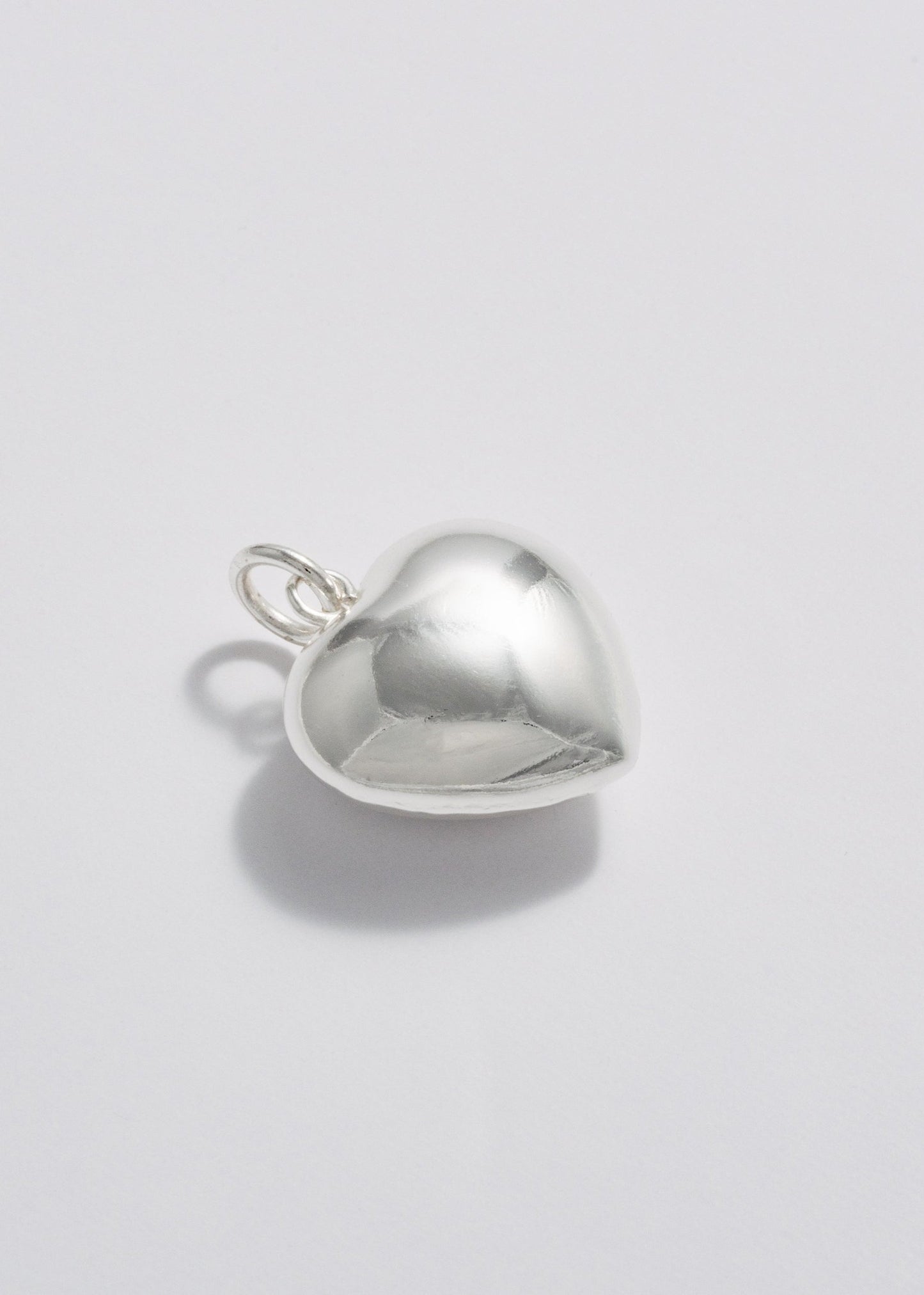 Breloque coeur à bulles - argent