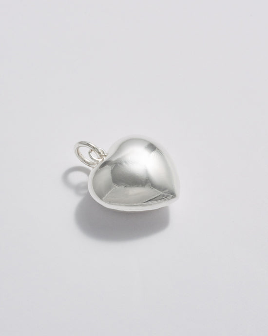 Bubble Heart Charm - Silver