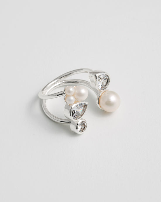 Diamonds & Pearls Ring - Silver