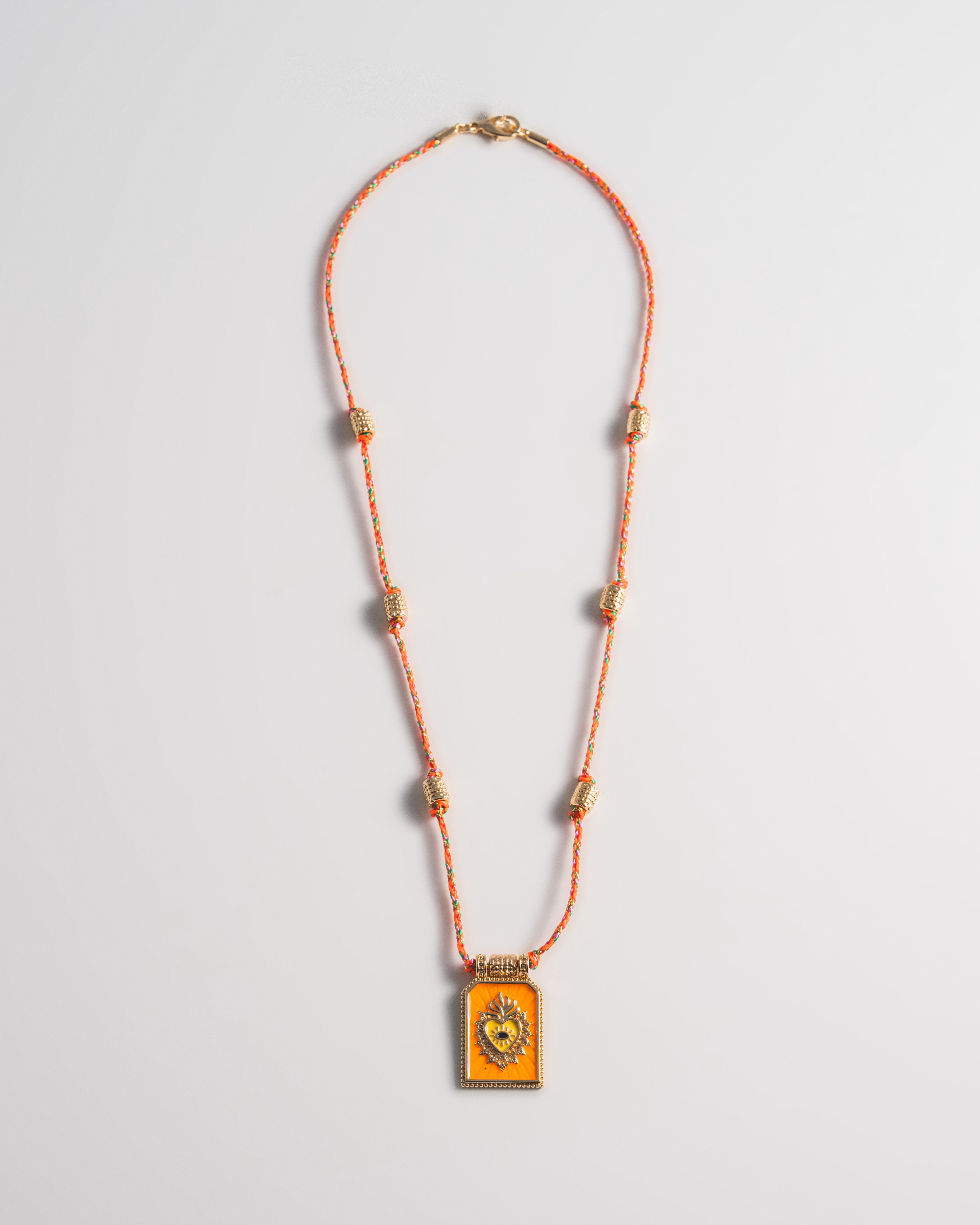 Eye of the Sun Necklace - Orange