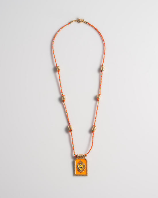 Eye of the Sun Necklace - Orange