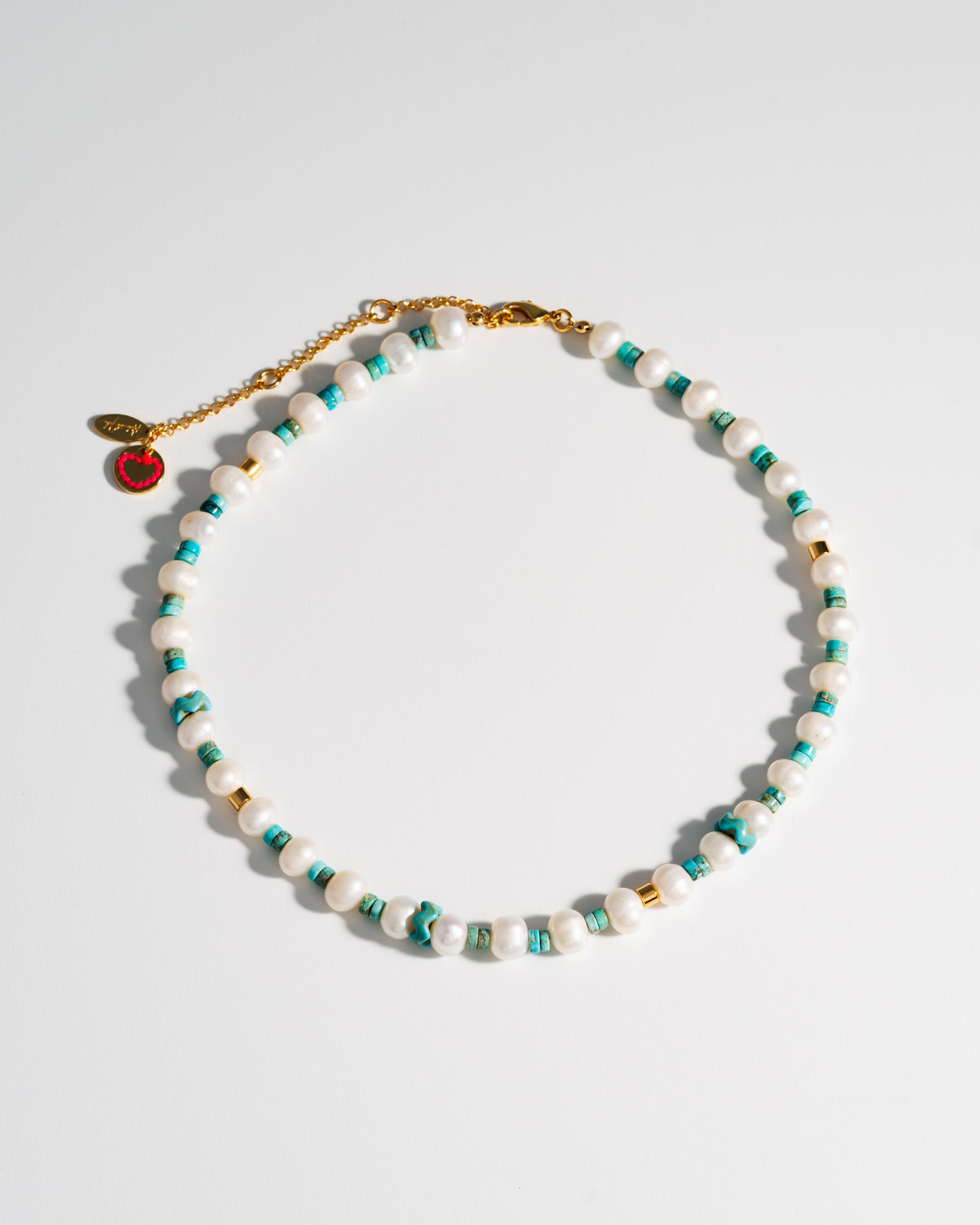 Blue Daisy Pearl Necklace
