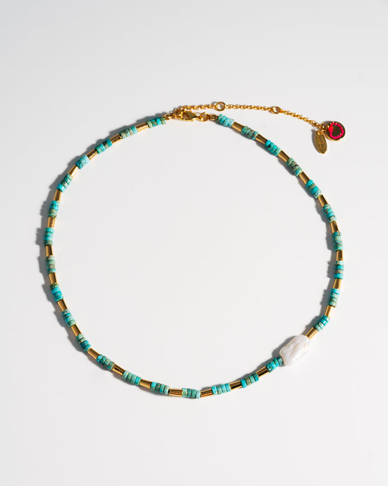 Blue Daisy Necklace