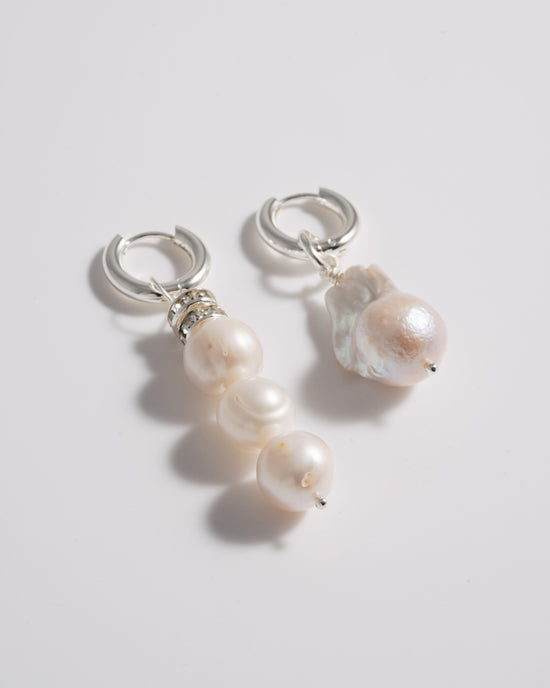 Good Pearl Gone Bad Earrings - Silver