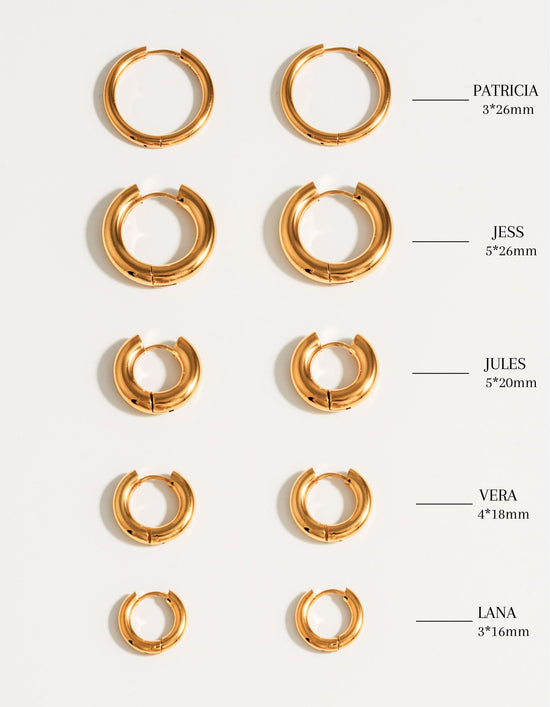 Load image into Gallery viewer, Jess Hoop- Gold
