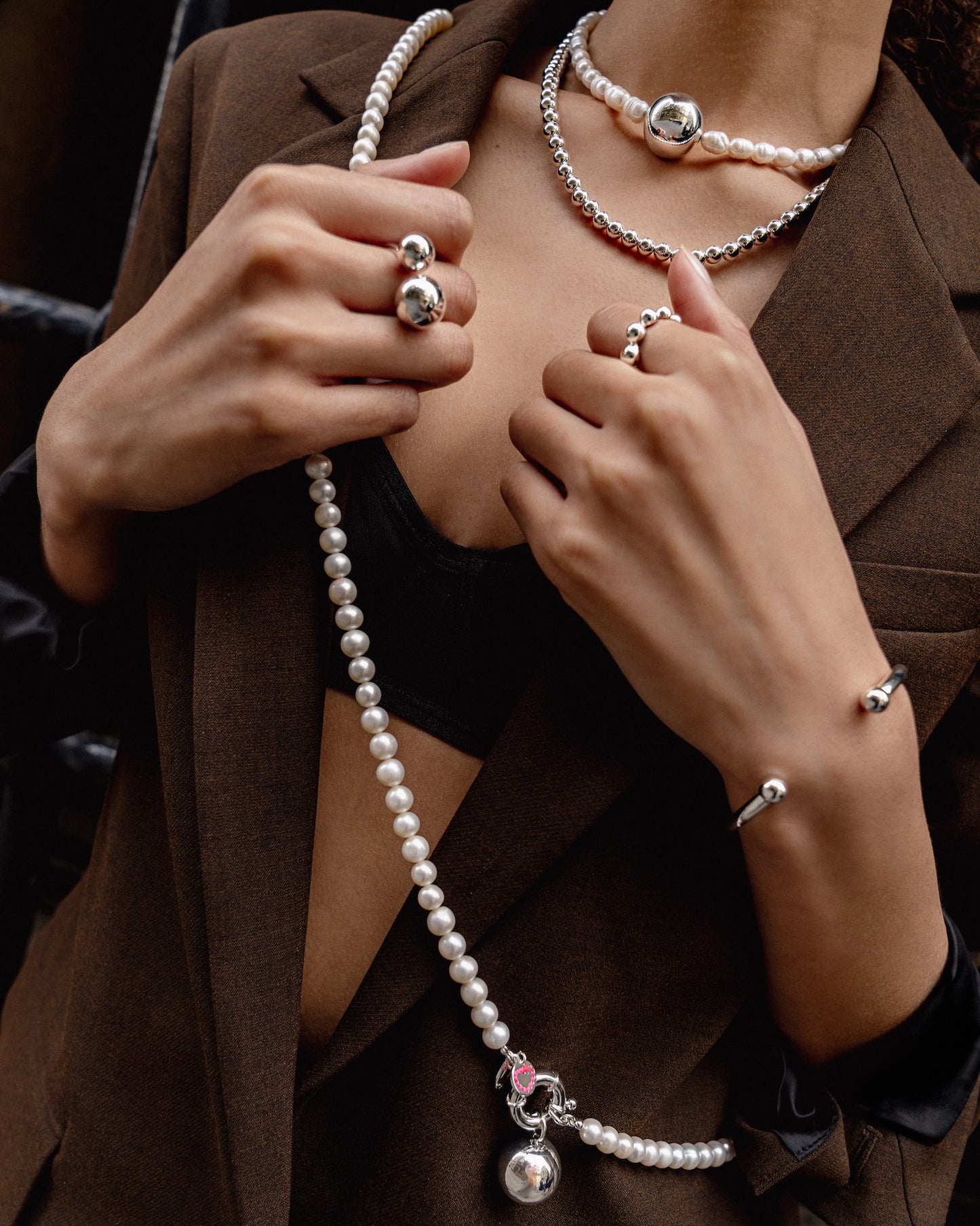 AG PEARL NECKLACE - SILVER
